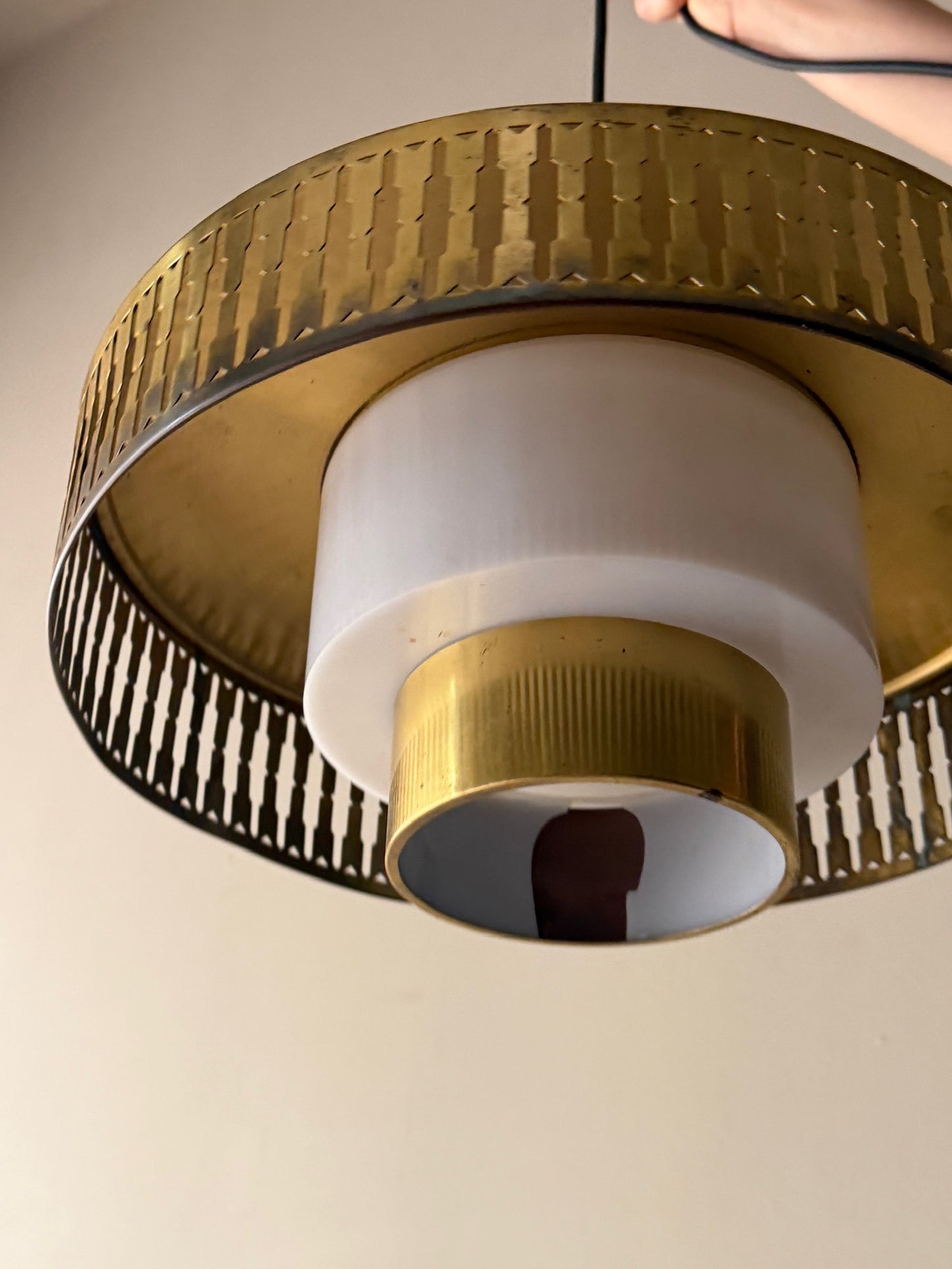 Swedish brass pendant light