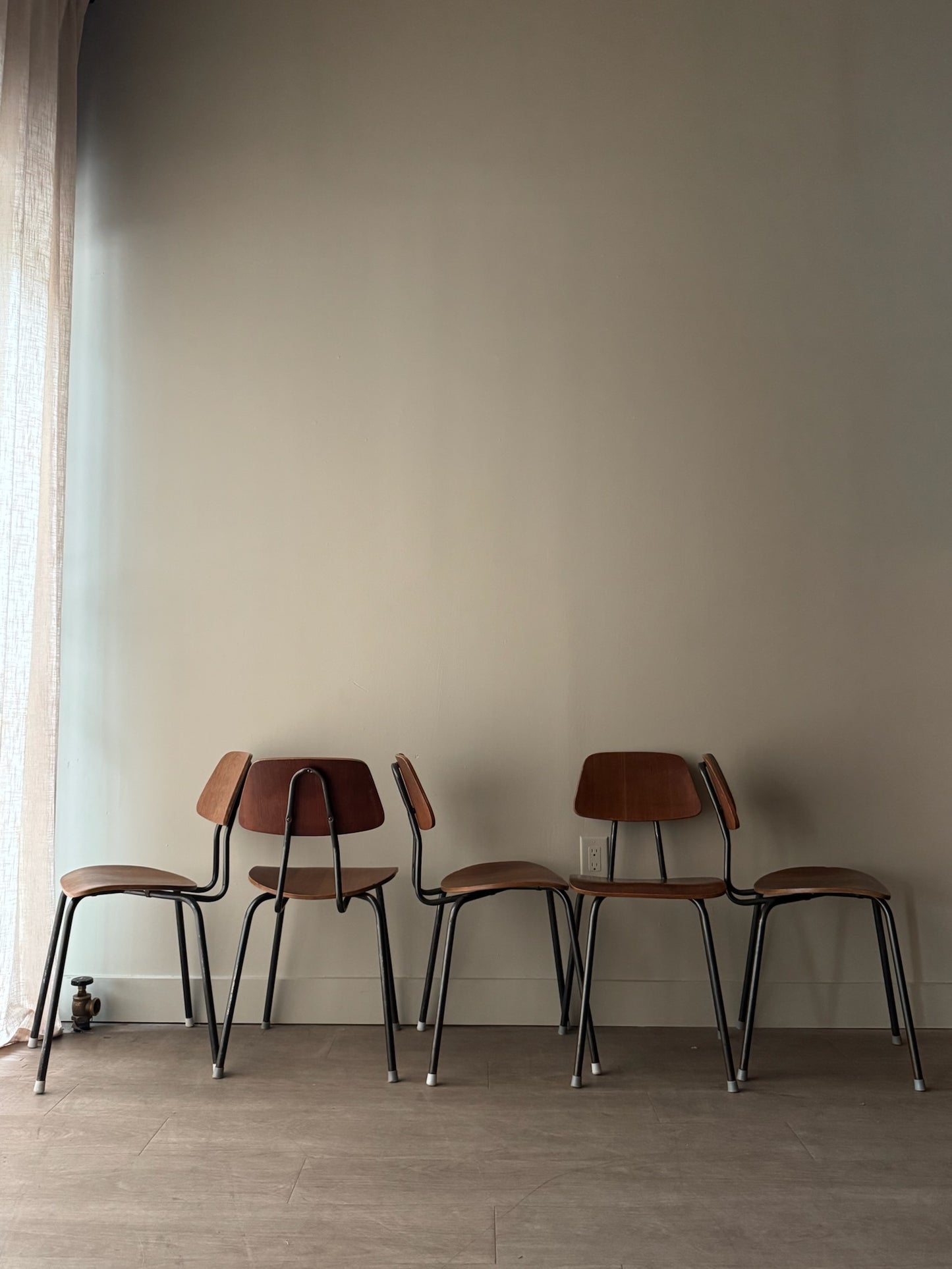 Ab Schaub “Tripas” Swedish teak chairs. Sold individually.
