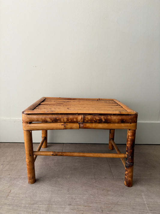 Small scorched bamboo stool