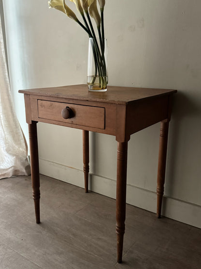 Sheraton poplar side table