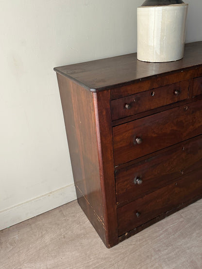 Dark pine 5 drawer dresser