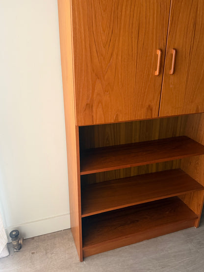 Danish teak bookcase cabinet
