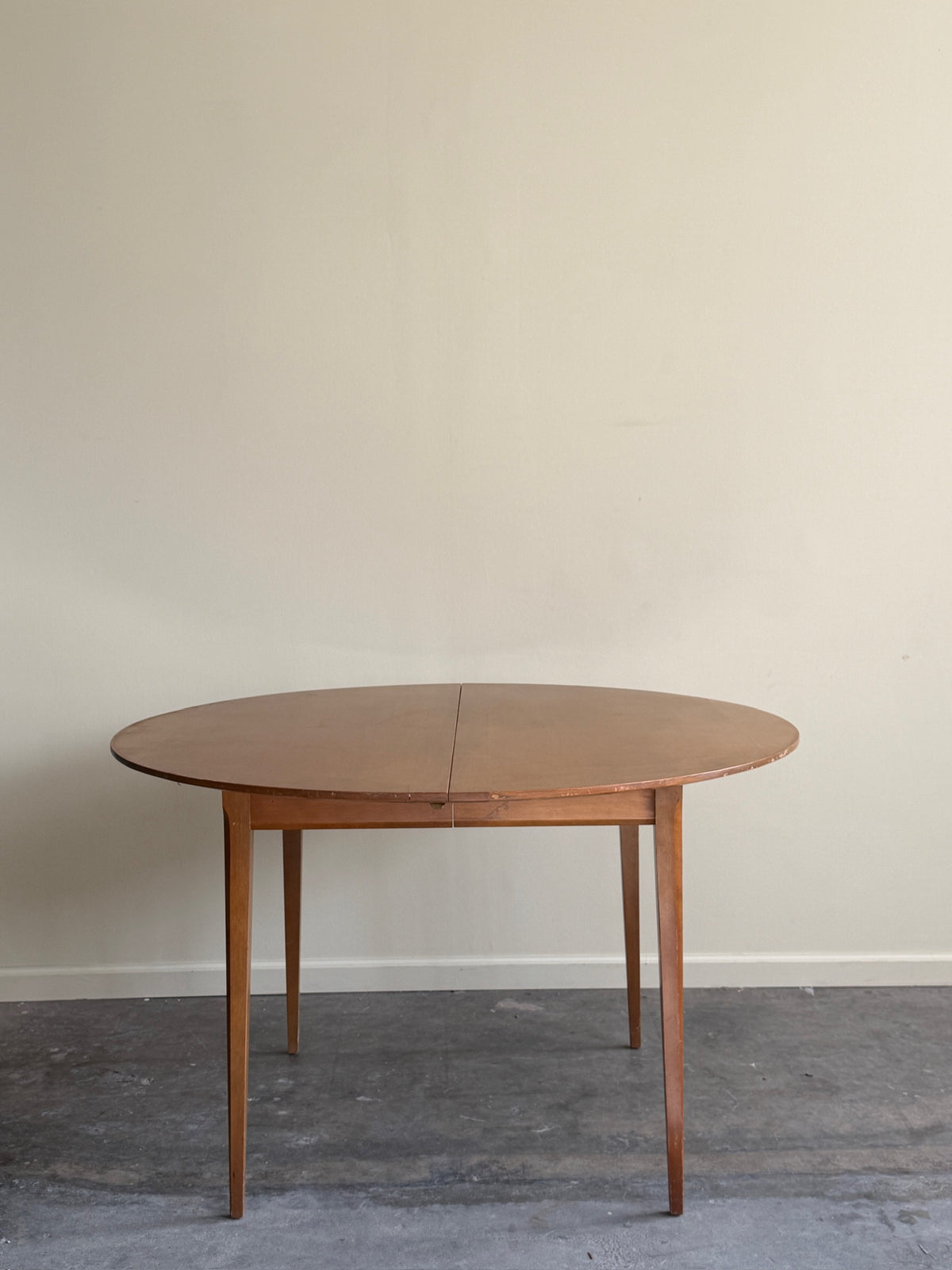 Heywood Wakefield walnut dining table with extensions