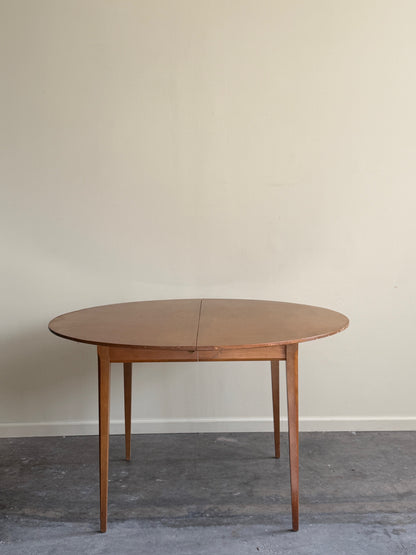 Heywood Wakefield walnut dining table with extensions