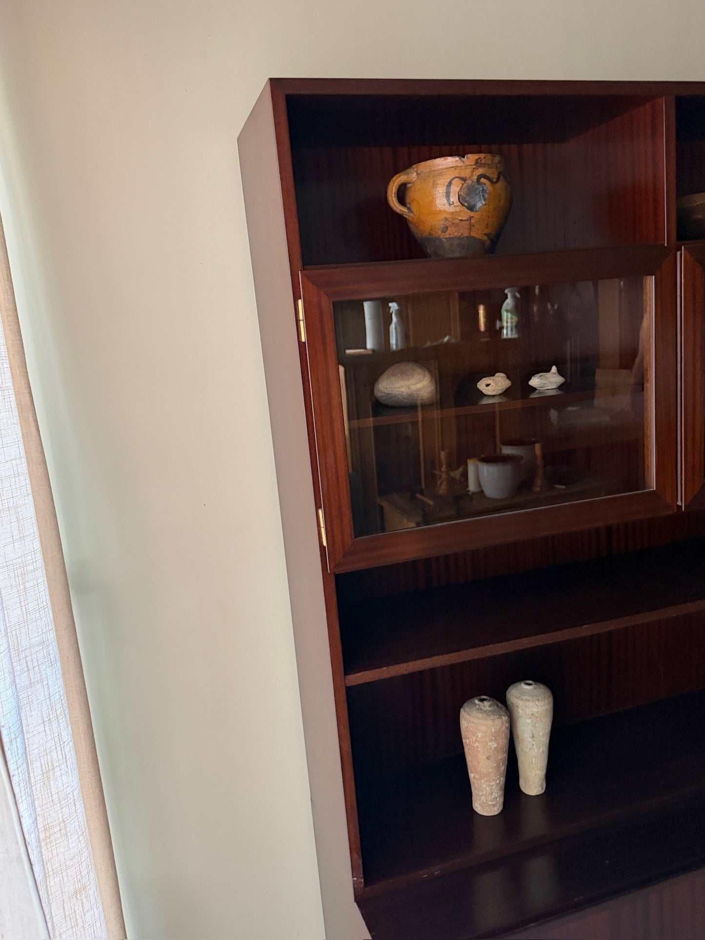 Gunni Omann Danish mahogany two piece hutch