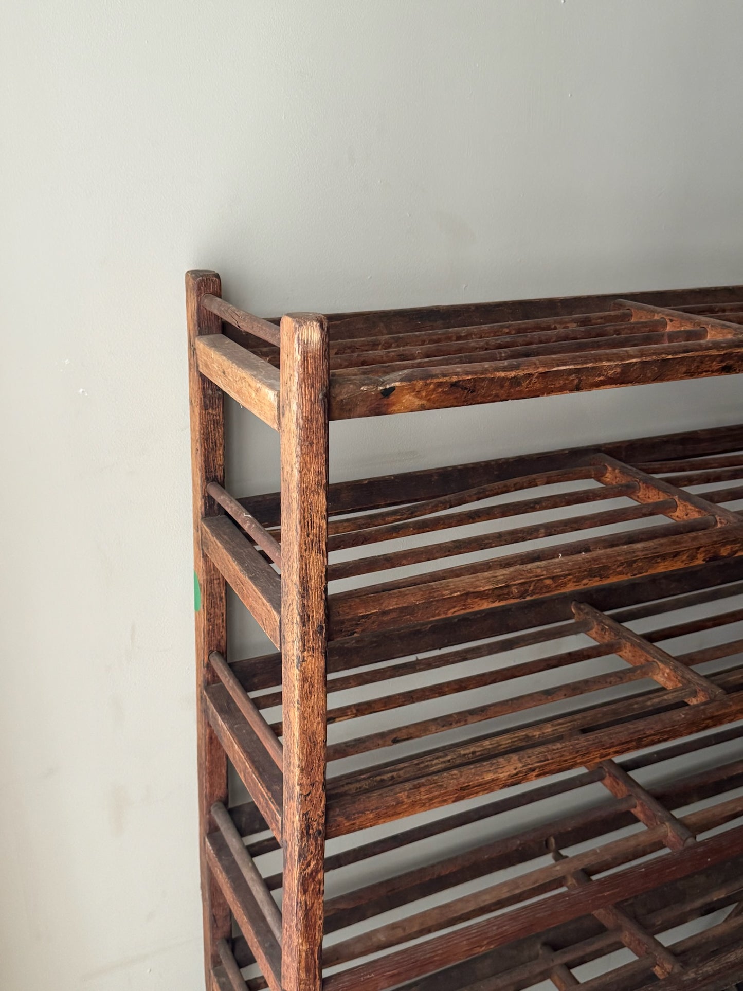 Mixed wood shoe factory rack