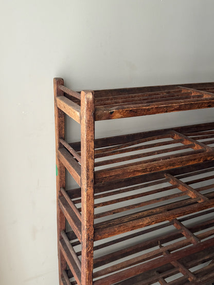Mixed wood shoe factory rack