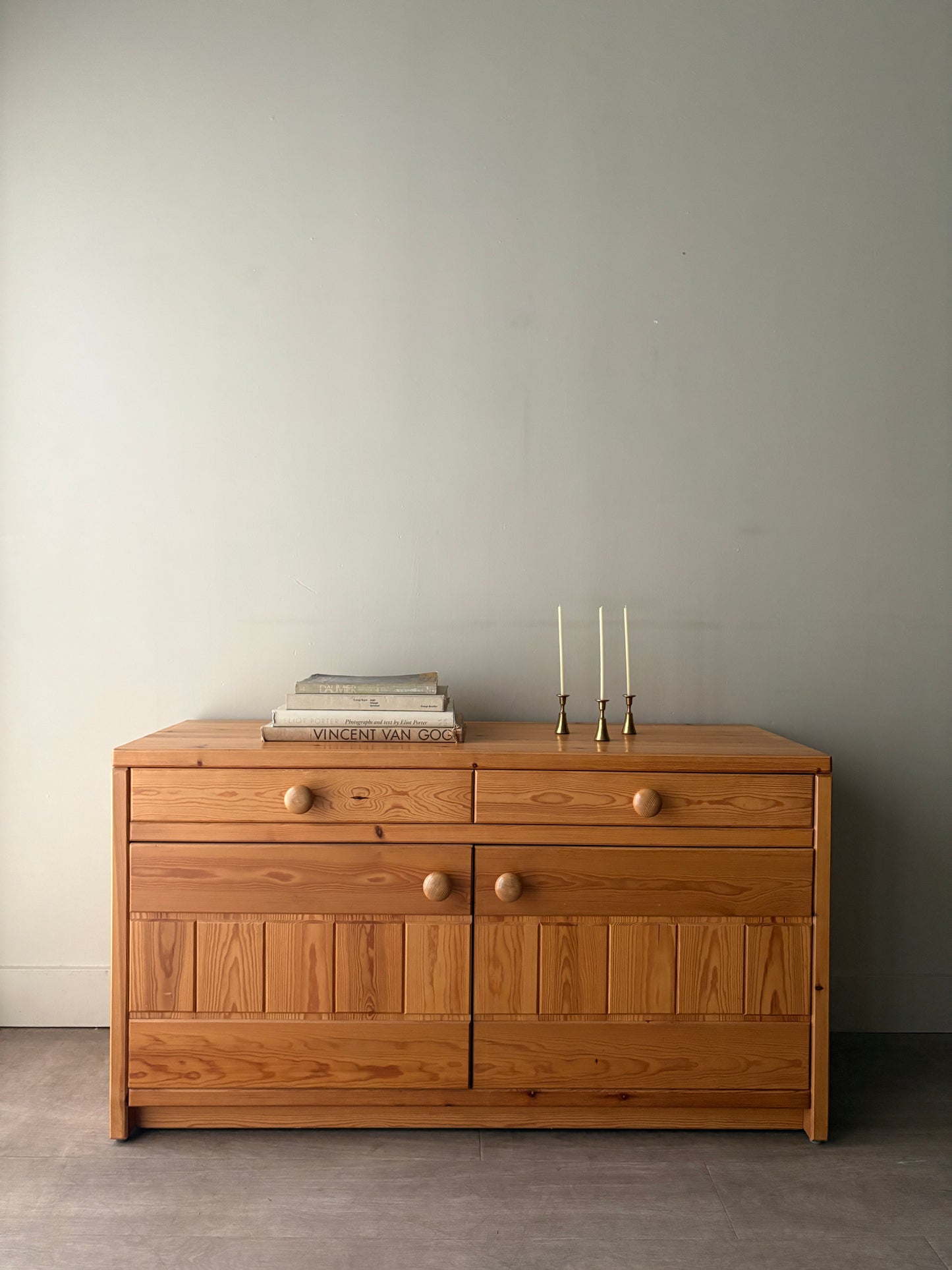 Swedish pine console cabinet