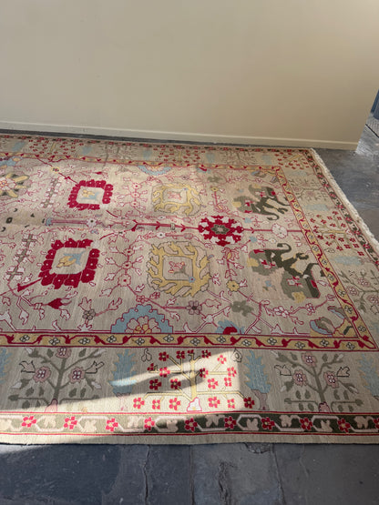 Hand-woven wool rug