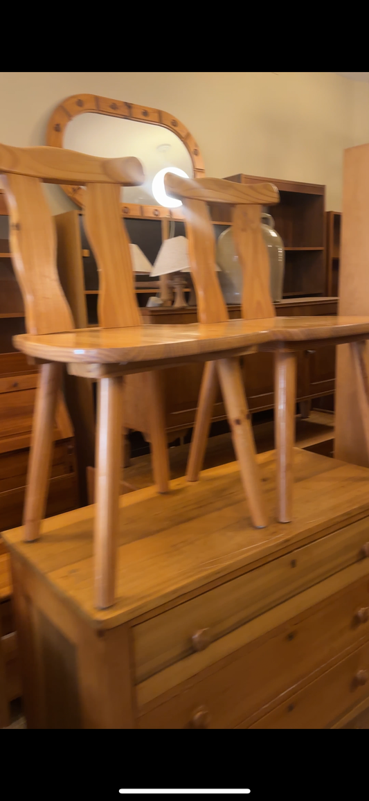 Rainer Daumiller pine chairs. Set of 2.