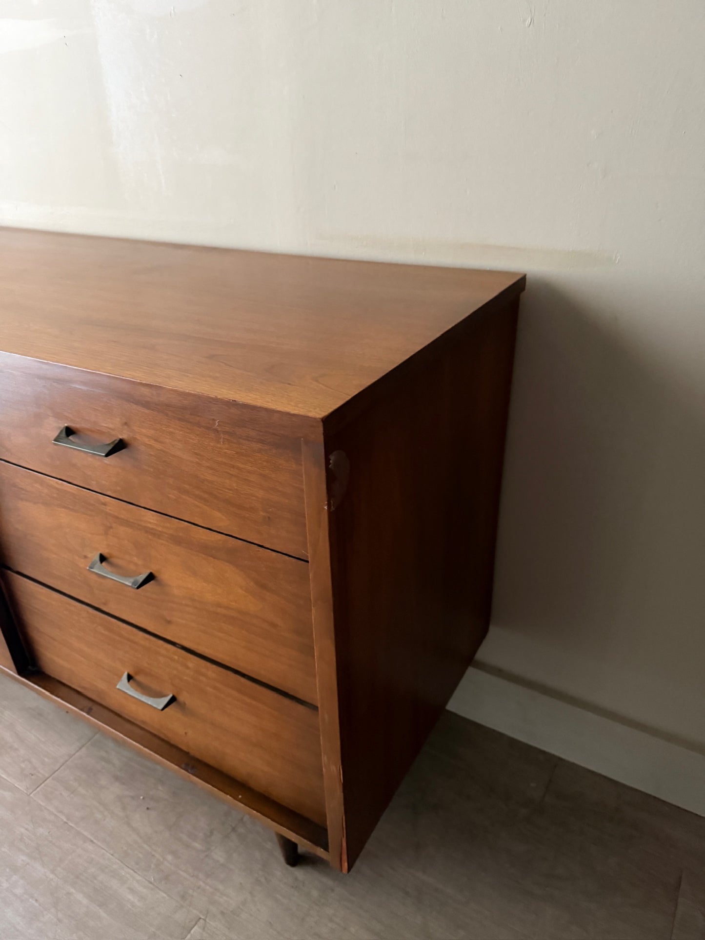 Walnut 9 drawer dresser