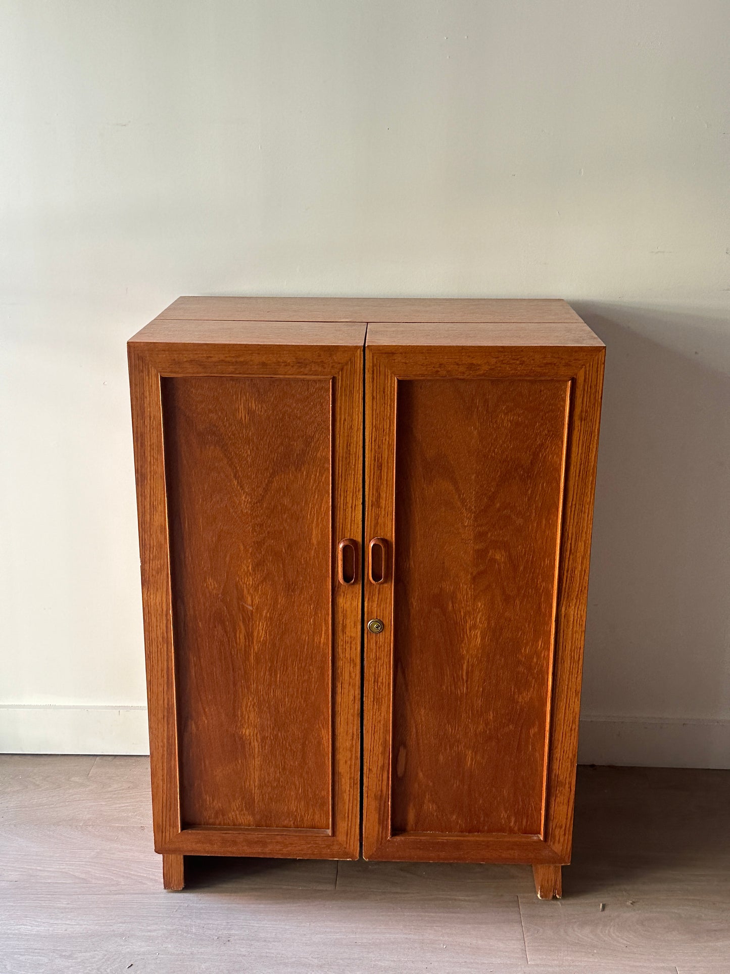 Teak tuck away desk