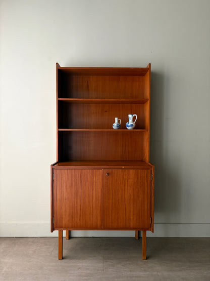 Small Danish teak bookcase cabinet