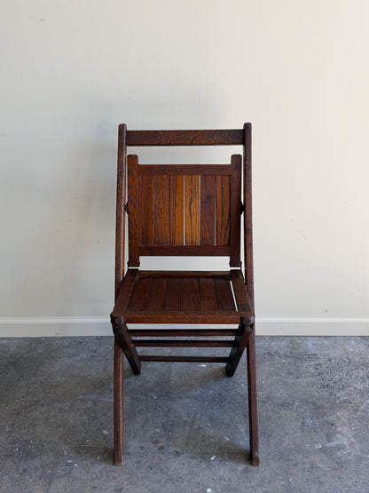 Oak folding chair