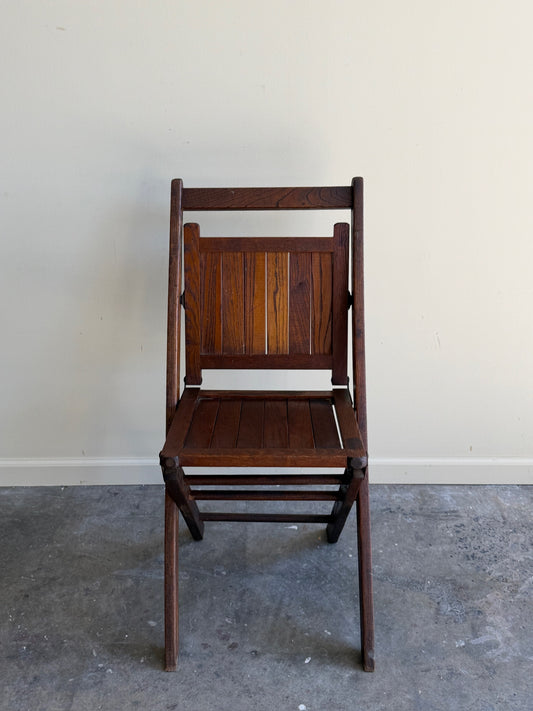 Oak folding chair