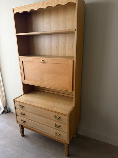 Danish oak secretary hutch