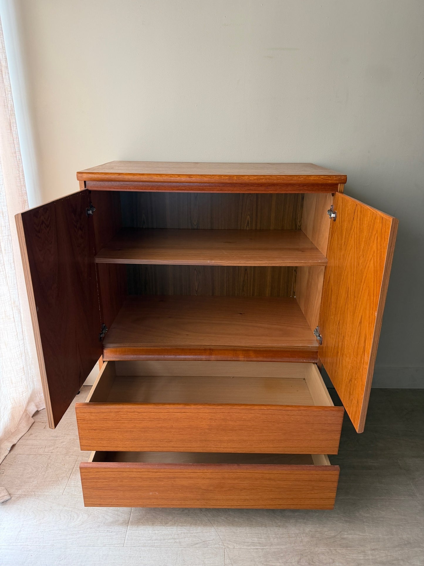 Danish teak linen press
