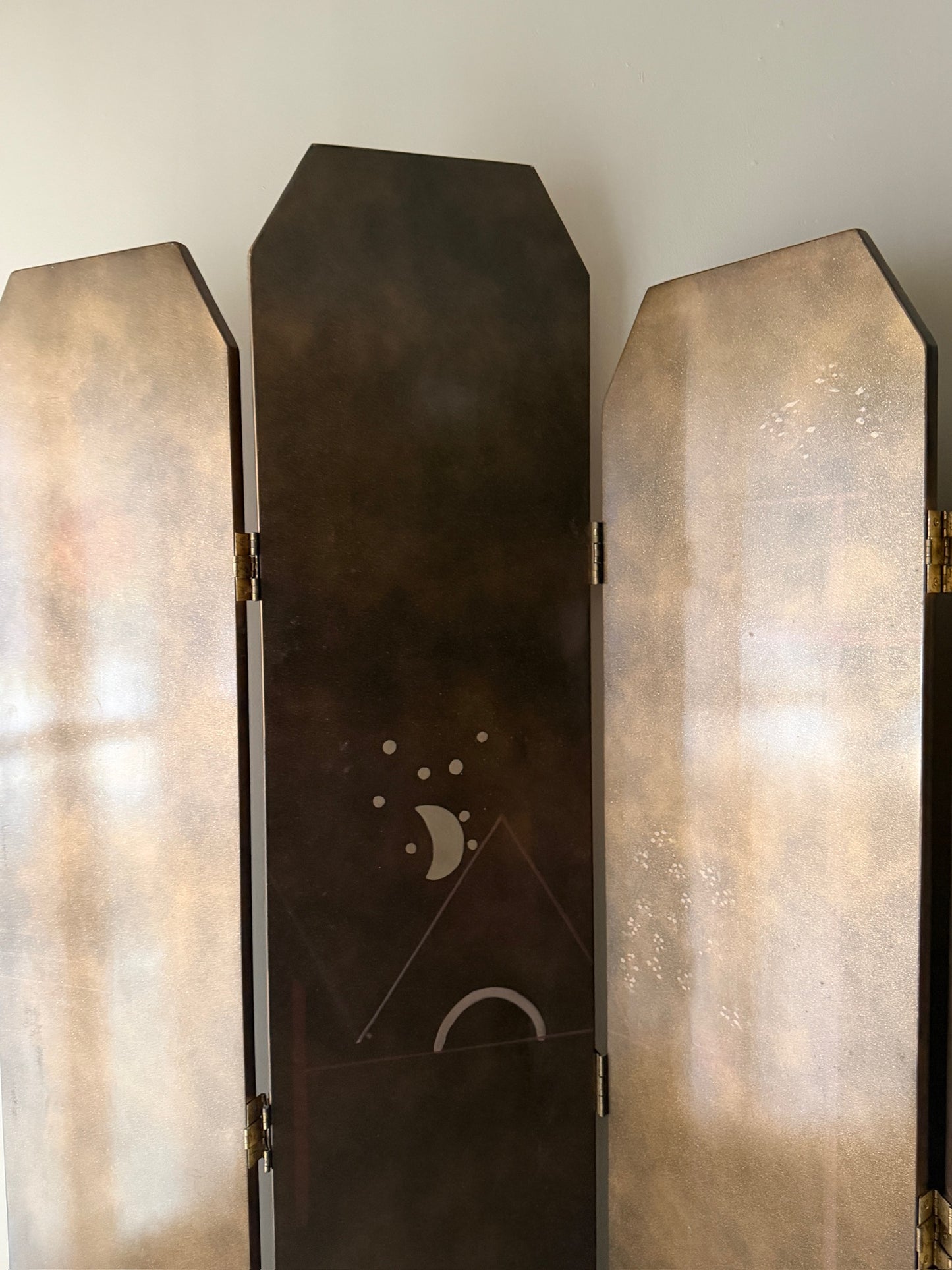Japanese Byobu lacquered folding screen