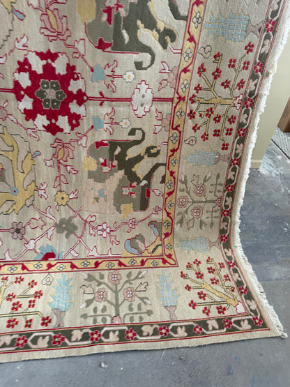 Hand-woven wool rug
