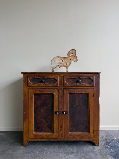 Pennsylvania Federal grain painted jelly cupboard