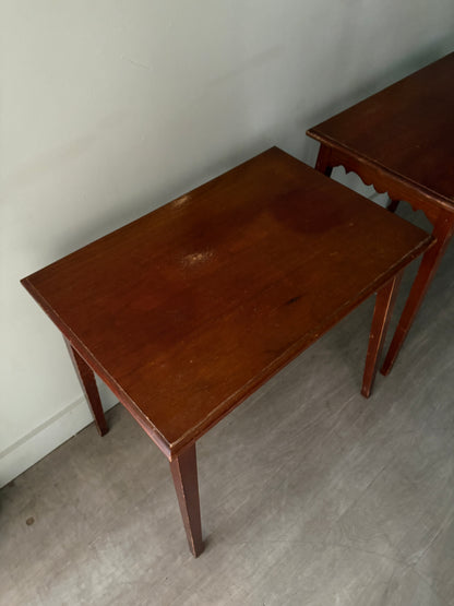 Mahogany side tables. Sold individually.