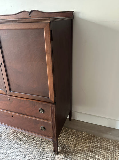 Walnut gentleman’s dresser