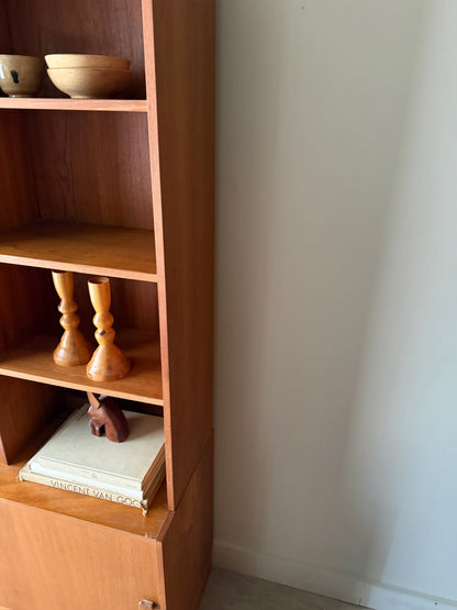 Danish teak two piece bookcase with drawers