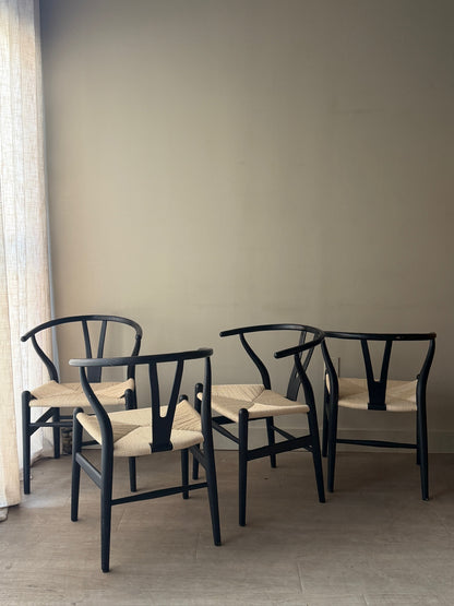 Wishbone chairs. Sold in sets of 2.