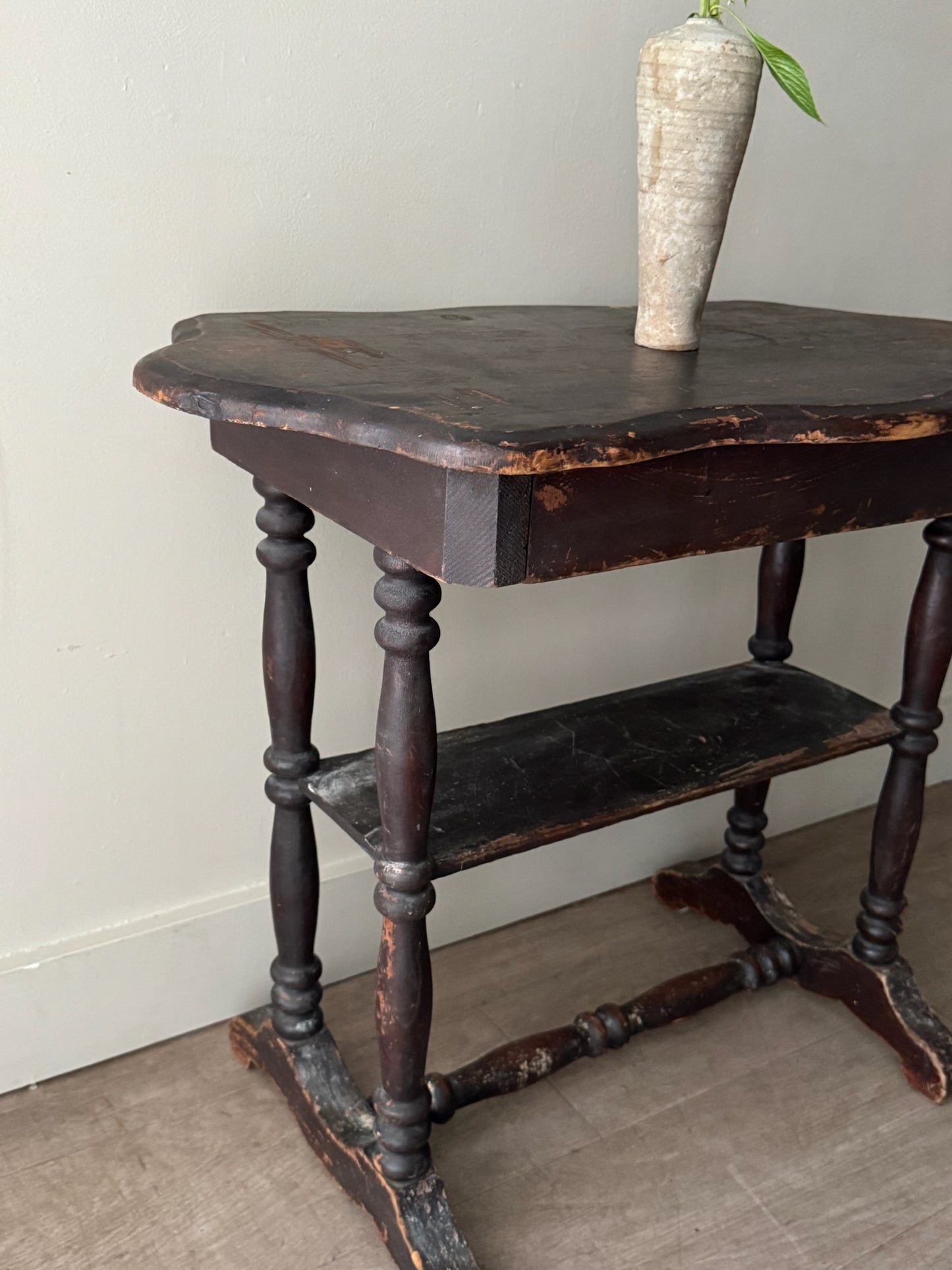Painted pine side table