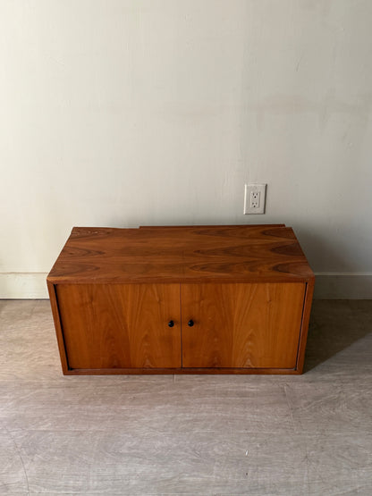 Walnut floating cabinet