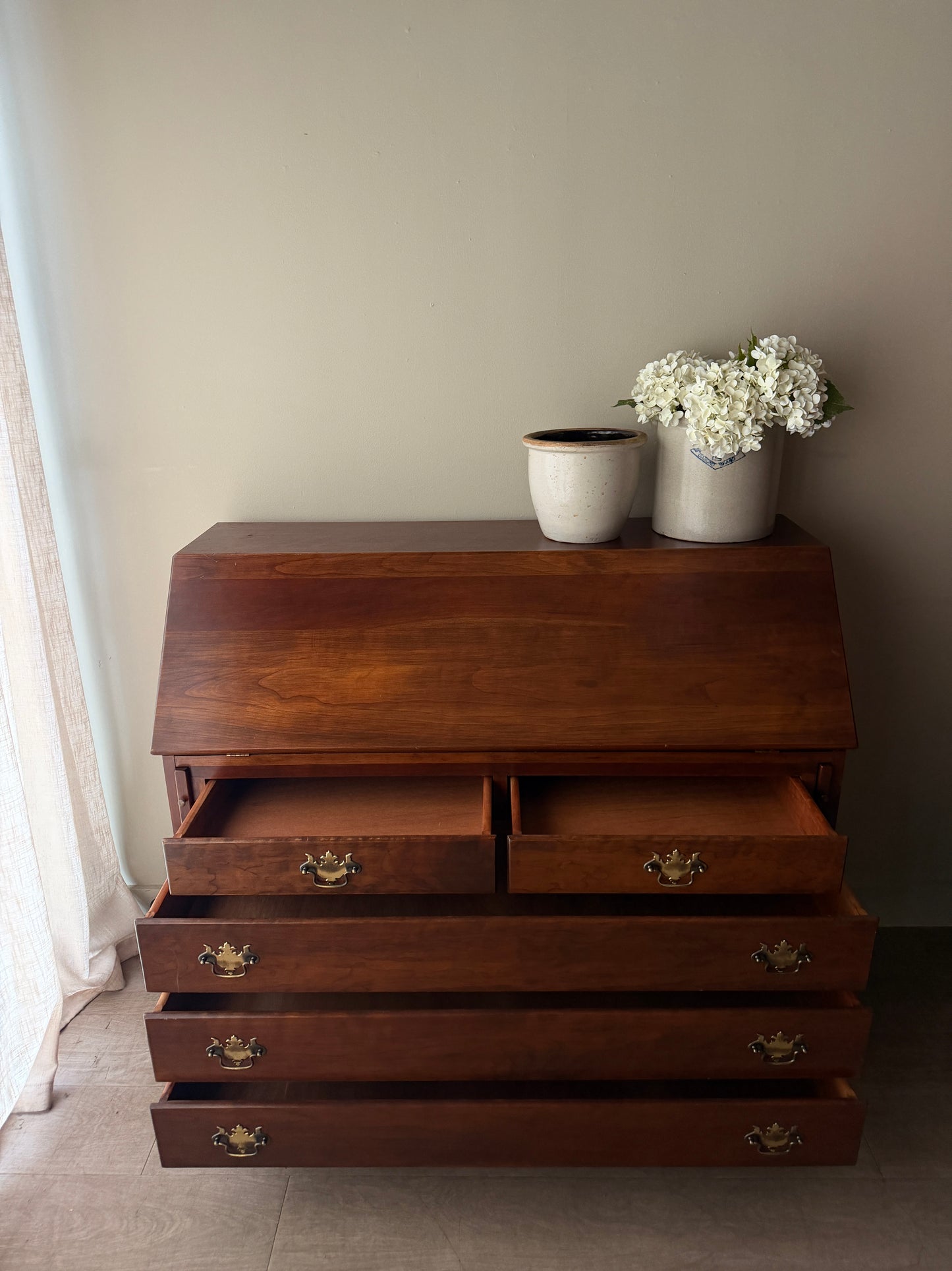 Cherry secretary dresser