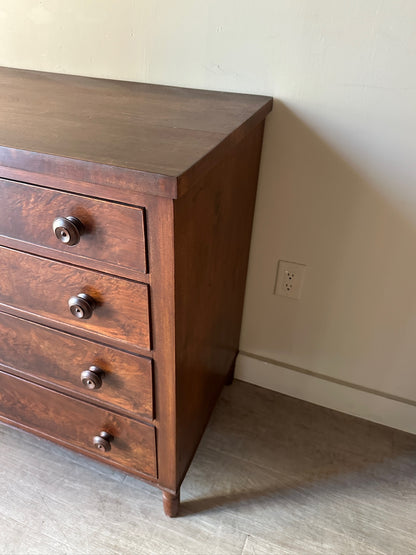 Burled walnut dresser
