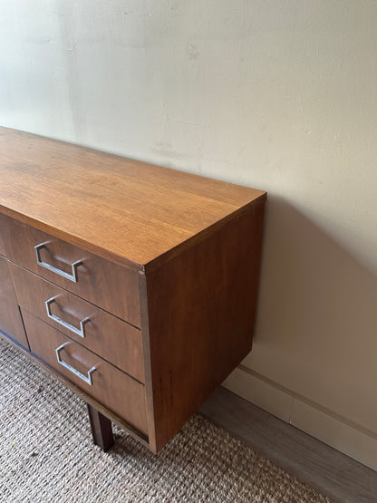 Walnut nine drawer dresser