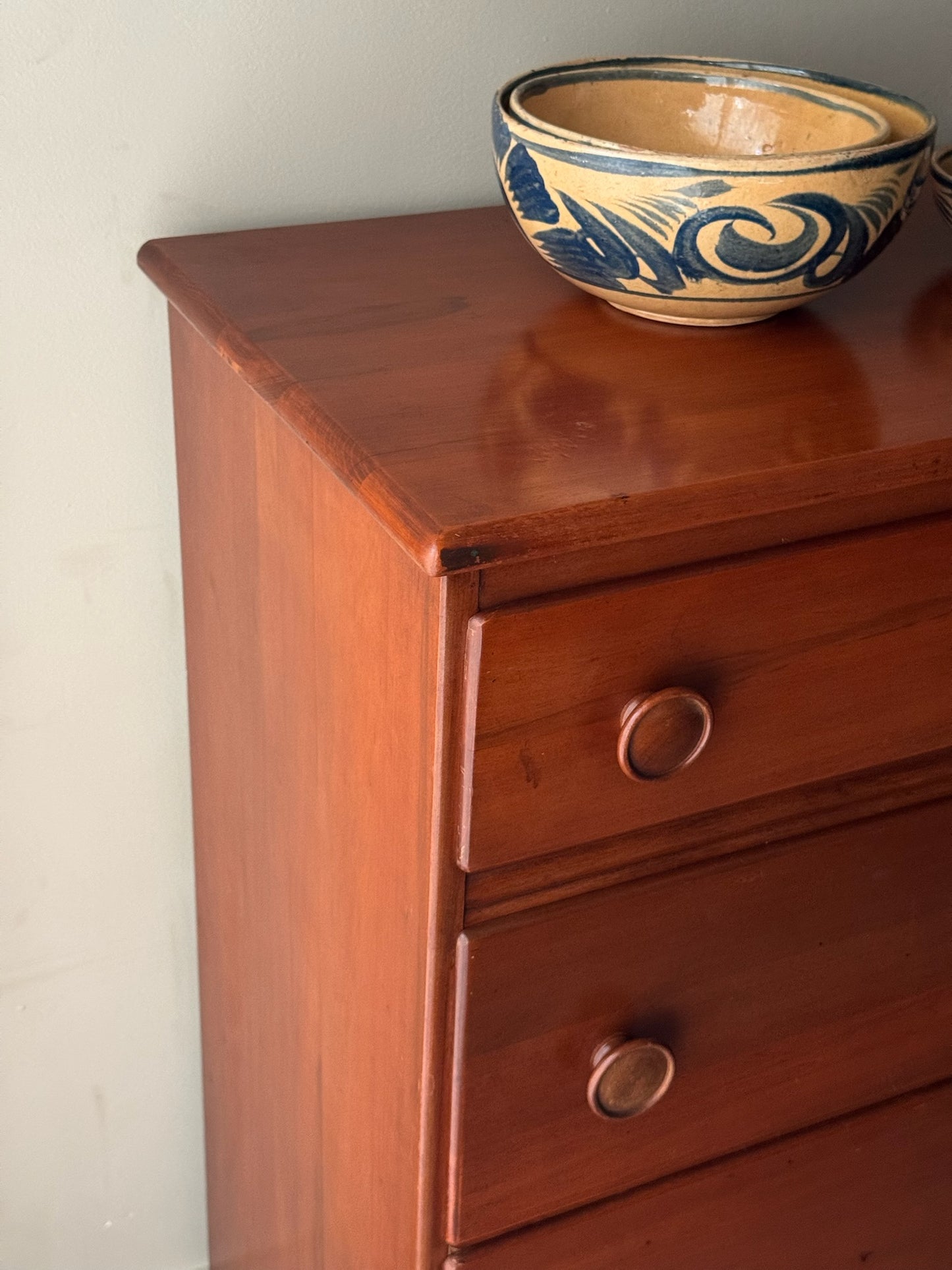Maple tallboy dresser