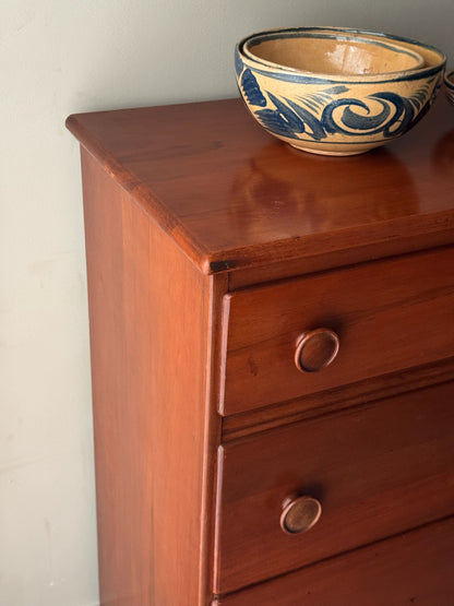 Maple tallboy dresser