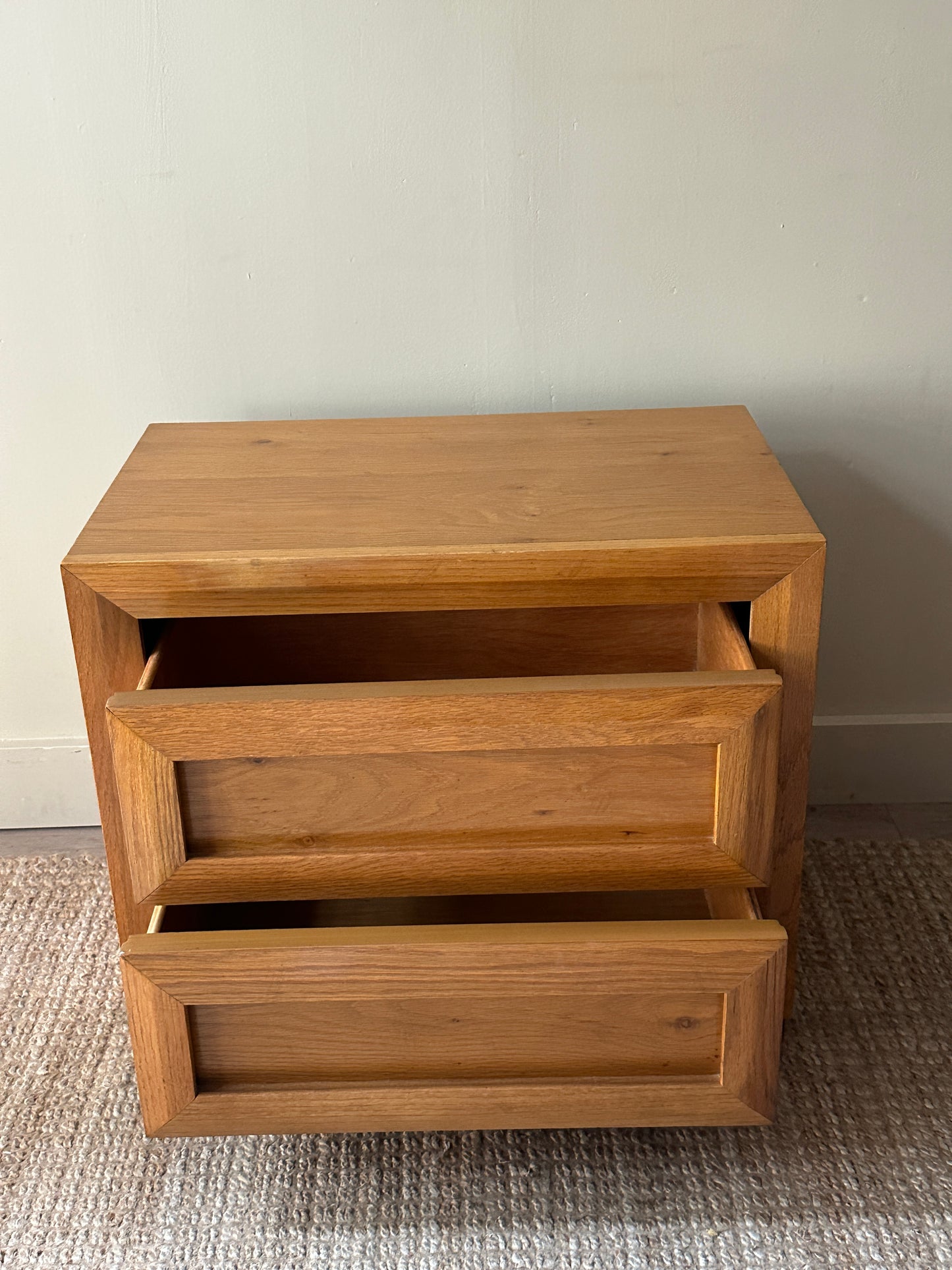 Blonde oak nightstand