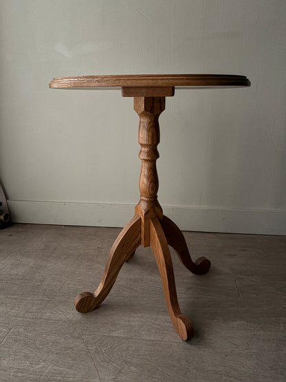 Golden oak side table