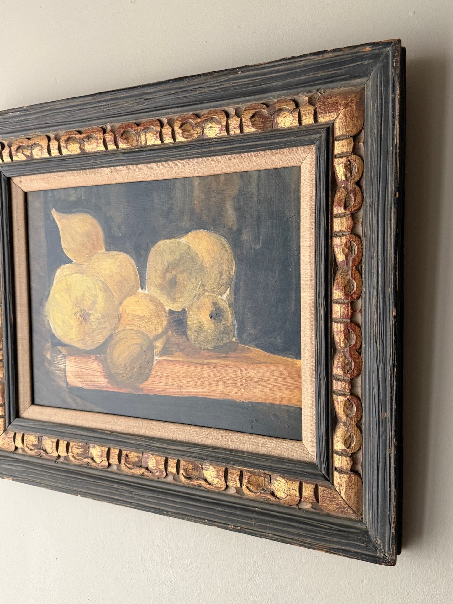 American Modernist fruit still life. Signed.