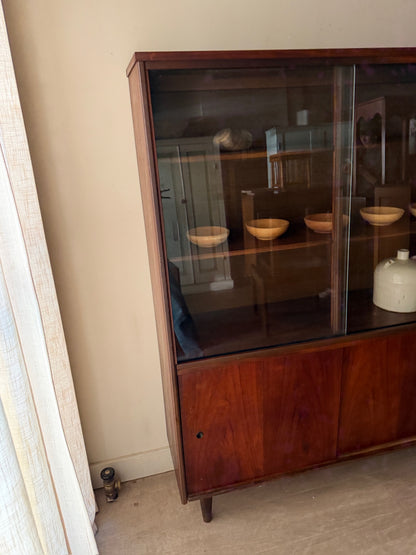 Walnut display cabinet
