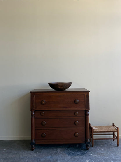 Empire walnut & mahogany dresser