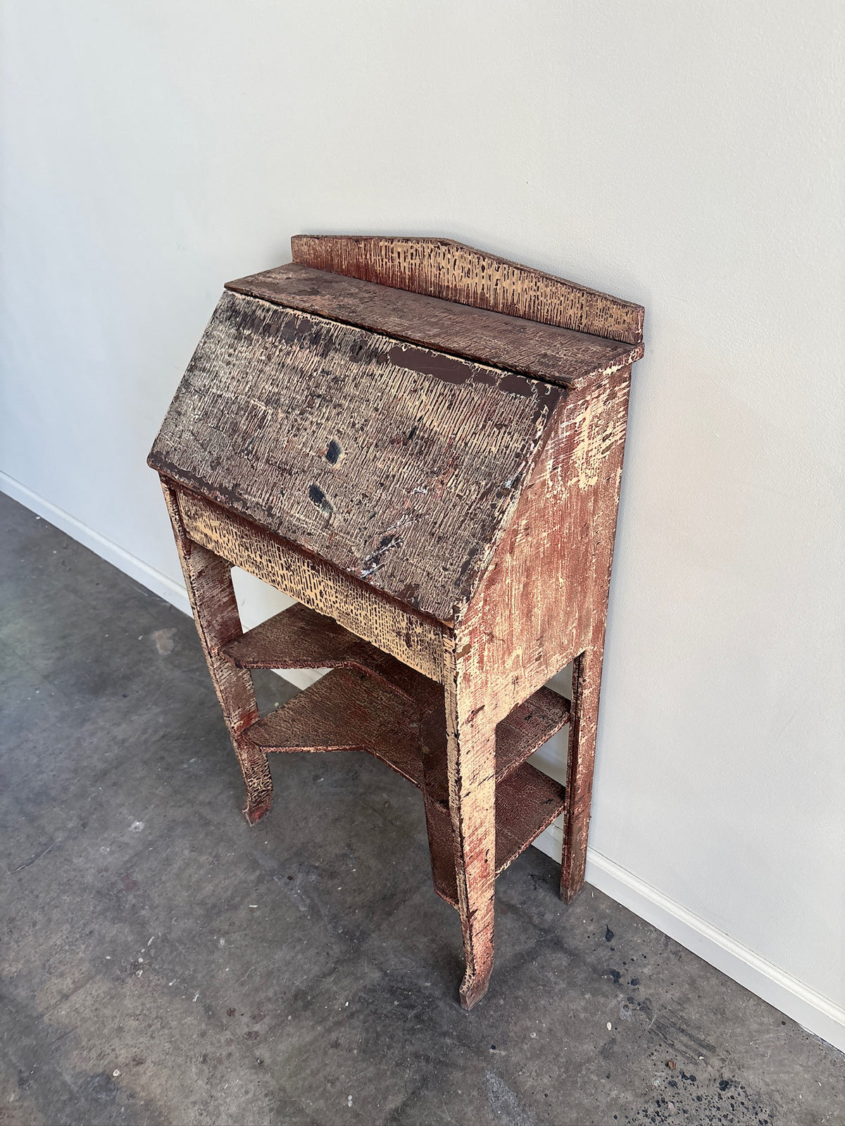 Painted pine secretary desk