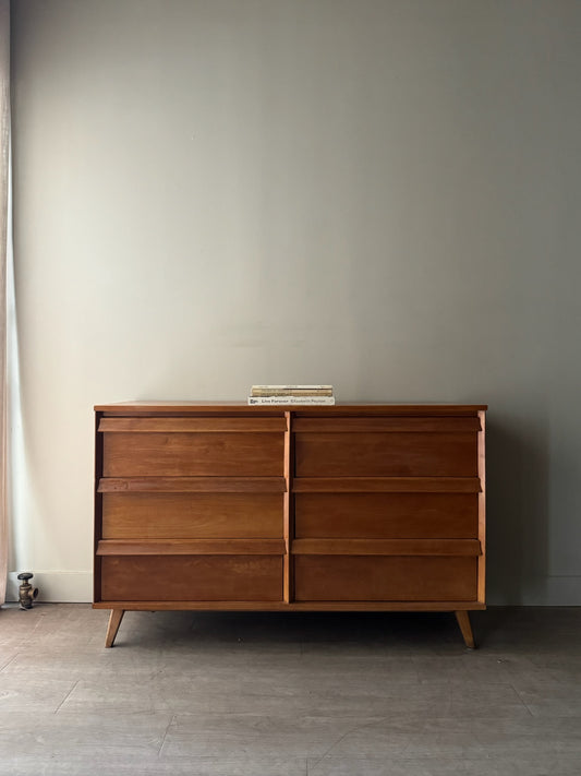 Maple 6 drawer dresser