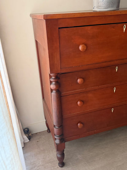 Pennsylvania Sheraton inlaid cherry dresser