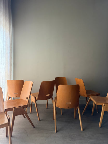 Casala plywood bistro chairs. Sold in pairs.