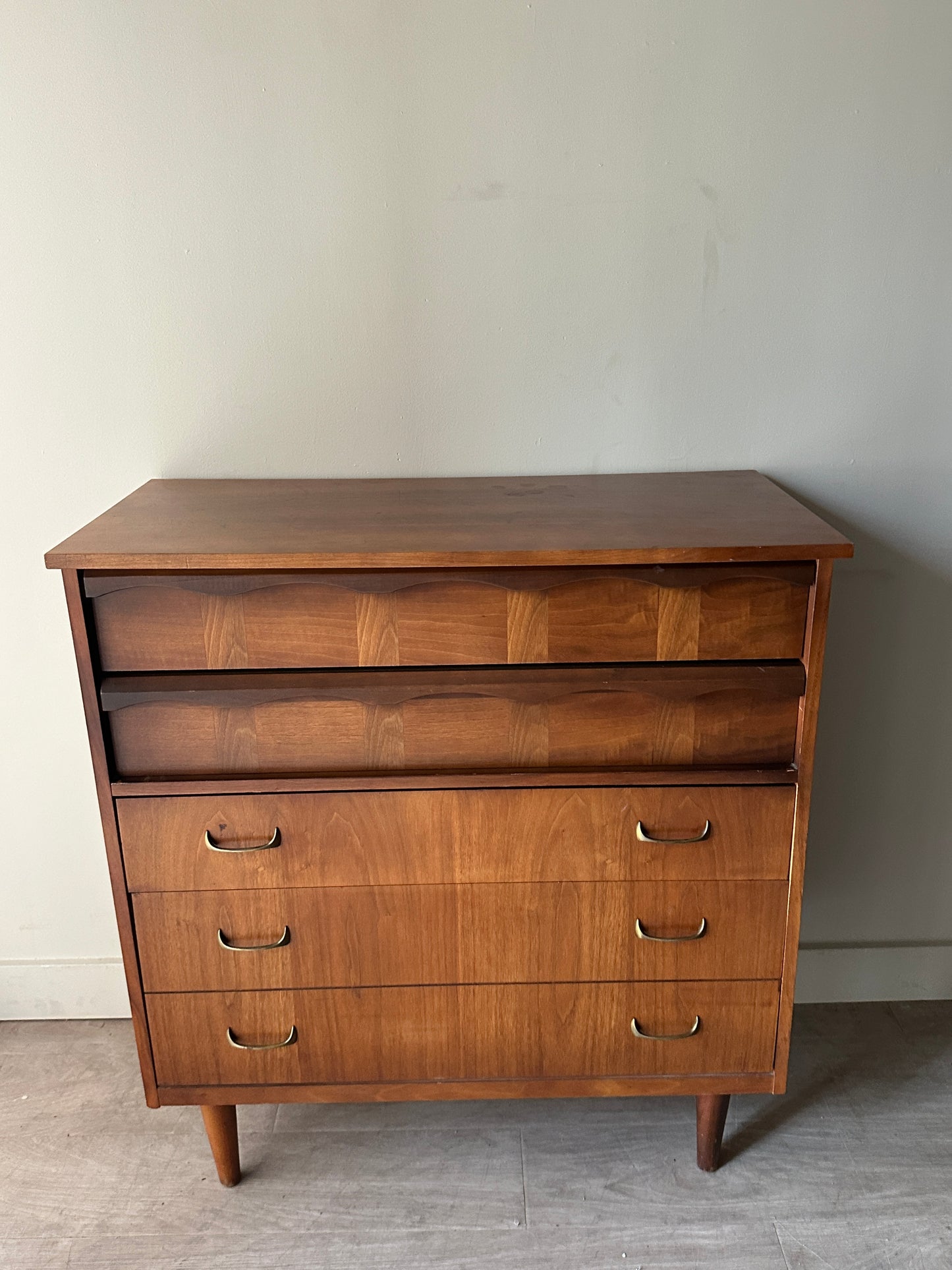 Walnut inlay tallboy