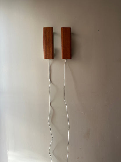 Pair of Scandinavian wall sconces. Sold as pair.
