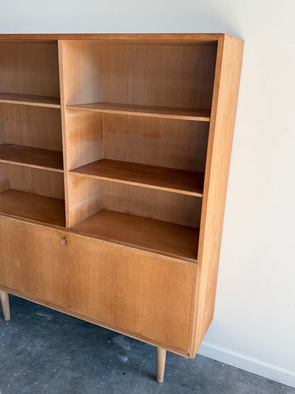 Omann Jun Danish oak bookcase cabinet