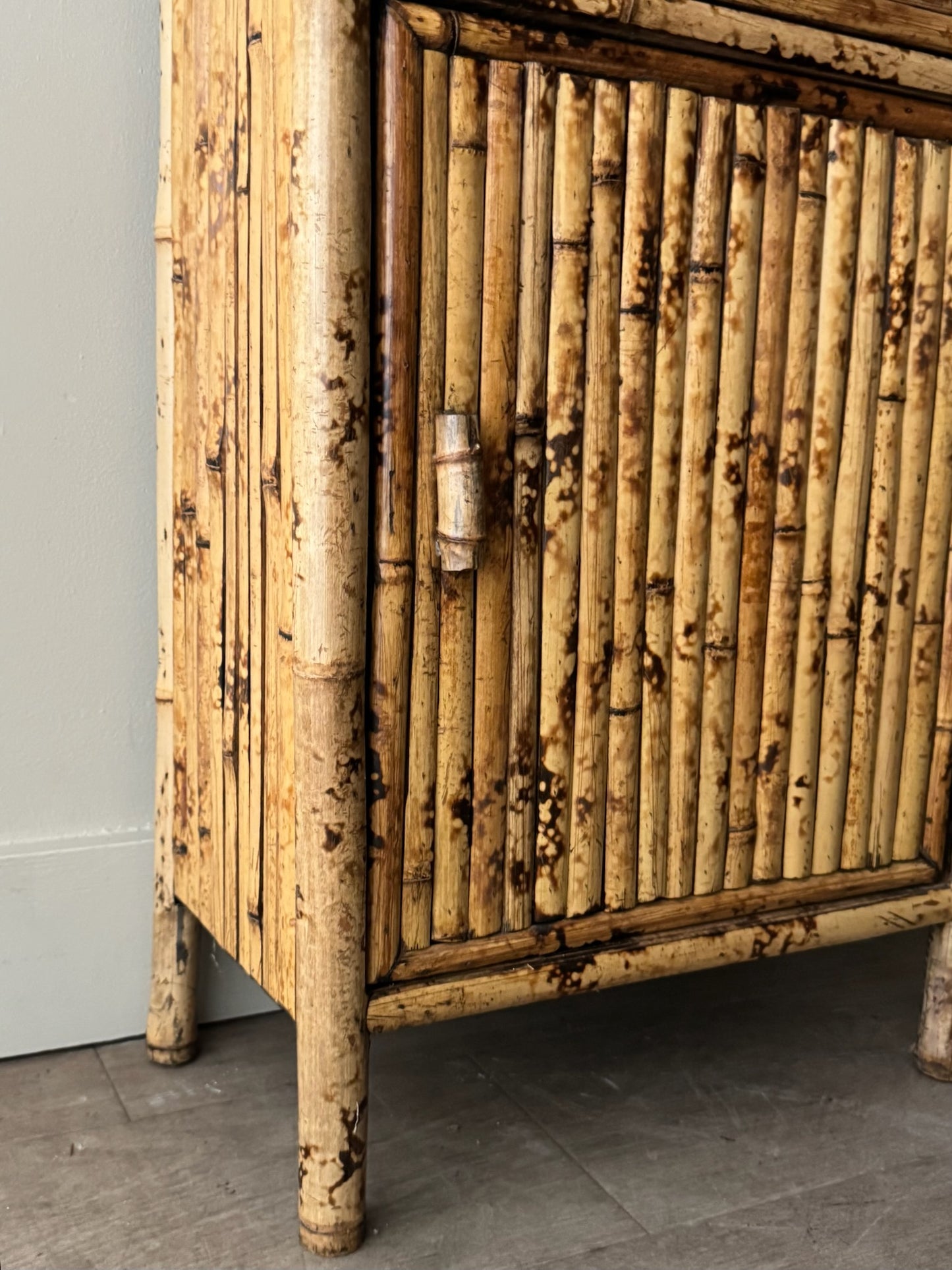 Split bamboo cabinet