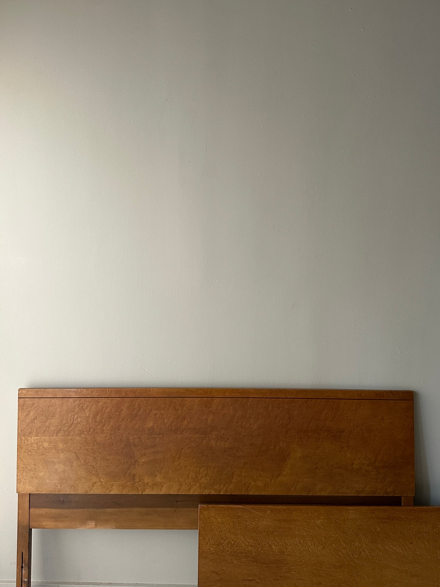 Burlwood headboard and footboard. Full.