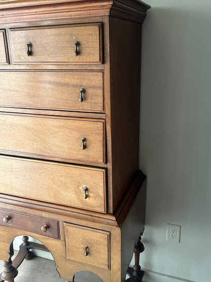 Walnut stacked dresser